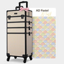 Byootique Rolling Makeup Case Art Deco Artist Travel Case
