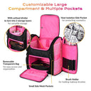 Byootique Hairdresser Nail Tech Rolling Case with Makeup Backpack