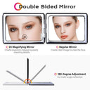 Byootique Magnifying Mirror Dual Sided with Comb Black 3ct/Pack