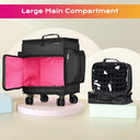 Byootique Hairdresser Nail Tech Rolling Case with Makeup Backpack
