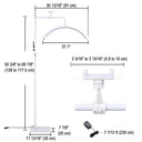 Yescom 28in Half Moon Light Adjustable Eyelash Tattoo Floor Lamp