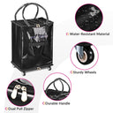 Byootique Shopper Bag with (5)Wheels & (3)Handles Rolling Grocery Tote