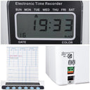 Yescom Time Clock Employee Punch with 100 Timecards Weekly Monthly