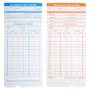 Yescom Attendance Cards Monthly Records Double Sided 50 Card / Pack