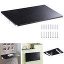 Yescom Wall Mount Fold Down Floating Table Desk Black/White