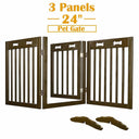Yescom 3-Panel Folding Wood Pet Gate Crate Baby Barrier 60x24in