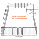Yescom Heavy Duty Dog Playpen 48" Tall 16-Panel Puppy Pen Metal
