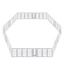Yescom Heavy Duty Dog Playpen 48" Tall 48-Panel Puppy Pen Metal