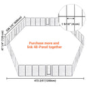 Yescom Heavy Duty Dog Playpen 48" Tall 48-Panel Puppy Pen Metal