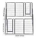 Yescom Heavy Duty Dog Playpen 48" Tall 12-Panel Puppy Pen Metal