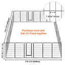 Yescom Heavy Duty Dog Playpen 48" Tall 24-Panel Puppy Pen Metal