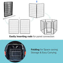 Yescom Heavy Duty Dog Playpen 48" Tall 24-Panel Puppy Pen Metal