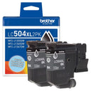 New, Pre-Owned - Brother LC504XL High Yield Black Ink Cartridge,2-pack