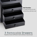 Yescom Jewelry Organizer Box with Mirror Ring Bracelet Necklace