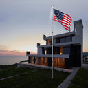 Yescom Telescopic Flag Pole with Light(20ft,25ft,30ft Options)