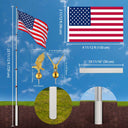 Yescom EZ GO Telescopic Flagpole with Regal Eagle