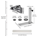 Yescom Starlink Mini Pole Mount D2.75" with Tire Mount(14'-30' Options)