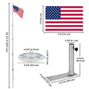 Yescom EZ GO Telescopic Flagpole with Light & Tire Mount