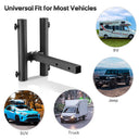 Yescom Hitch Mount Dual Flag Pole Holder for 1 9/16" Receiver(1"-2" Poles)