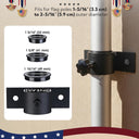 Yescom Vertical Flagpole Dock Mount Holder D1" to 2 3/8"