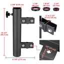 Yescom RV Ladder Mounted Flagpole Holder for 1" to 2 3/8" Pole