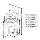 Yescom 15" Seat Height RV Toilet with Handheld Bidet Sprayer