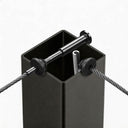 Yescom 36in T304 Stainless Steel Cable Railing Corner Post (2x2, 16G)