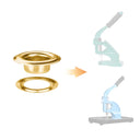 Yescom 1/4" 3/8" 1/2" #0 #2 #4 Grommet & Washer Brass/ Nickel