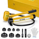 Yescom 10 Ton Hydraulic Punch Press w/ 6 Piece Tool Kit
