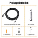 Yescom 2.5mm T304 Stainless Steel Wire Rope w Fasteners, 7x7, 240' - (4x)60'