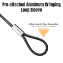 Yescom 2.5mm T304 Stainless Steel Wire Rope w Fasteners, 7x7, 240' - (4x)60'