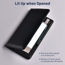 Yescom Personalized Check Presenters LED Menu Holder PU Leather 5x9in Set(5)