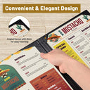 Yescom Personalized Menu Covers - 8.5x11 PU Leather Custom Printed & Color