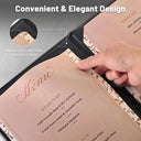 Yescom Personalized Menu Covers - 8.5x14 PU Leather Custom Printed & Color