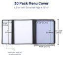 Yescom 30x Menu Covers Cafe Restaurant 8.5x11 & 4.25x11