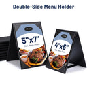 Yescom Table Tents Double Sided Cards Holder PU Leather