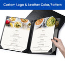Yescom Personalized Menu Covers - 8.5x11 PU Leather Custom Printed & Color