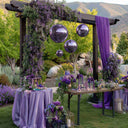 Yescom Purple Mirror Ball for Mardi Gras Awards Ceremonies