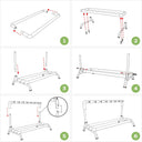 Yescom Stage Guitar Bass Stand Folding Display Rack 3/ 5/ 7/ 9 Opt
