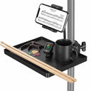 Yescom Flat Tray Holds 9/16" to 1 3/4" Poles with Phone Holder