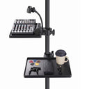 Yescom Flat Tray Holds 9/16" to 1 3/4" Poles with Phone Holder