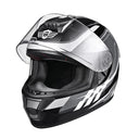 AHR RUN-F3 DOT Motorcycle Helmet Full Black Gray