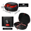 Yescom Motorcycle Trunk with Lights Quick Release Scooter Tour Pack
