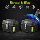 Yescom Motorcycle Trunk Box with Backrest Scooter Tour Pack