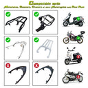 Yescom Motorcycle Trunk Box with Backrest Scooter Tour Pack