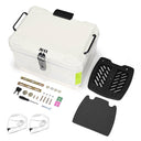 Yescom White Motorcycle Trunk Box with Backrest Scooter Tour Pack