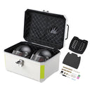 Yescom White Motorcycle Trunk Box with Backrest Scooter Tour Pack