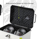 Yescom White Motorcycle Trunk Box with Backrest Scooter Tour Pack
