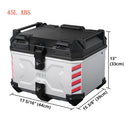 Yescom Motorcycle Trunk Box with Backrest Scooter Tour Pack