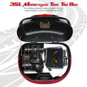 Yescom Motorcycle Trunk with Backrest Scooter Tour Pack Gloss Black